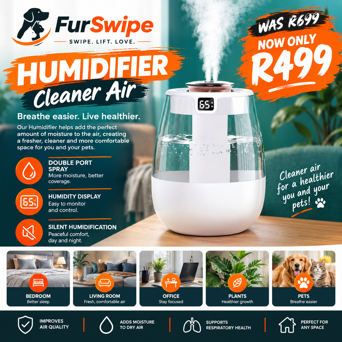 Portable Dual-Spray Humidifier
