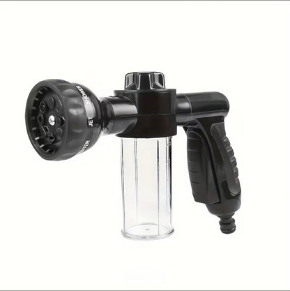 8-in-1 Pet Bathing & Garden Spray Gun – Adjustable High Pressure Hose Nozzle with Soap Dispenser